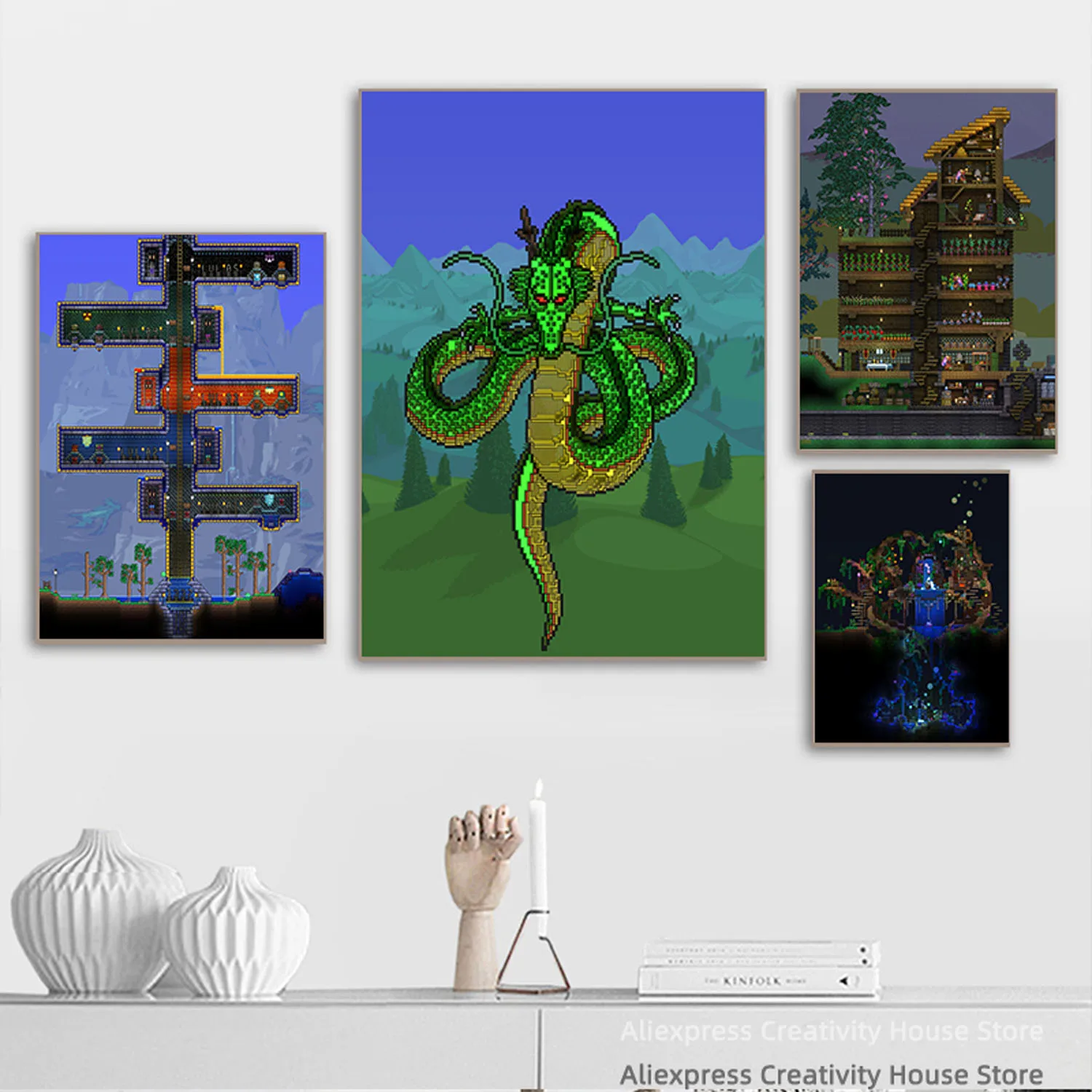 Game Terraria 5 Difficulty of All Bosses Tier List vintage Art Canvas  Poster Wall Art Decor Print Picture Paintings for Living Room Bedroom  Decoration Frame:20×30inch(50×75cm) : : Home & Kitchen