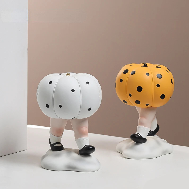

Creative Pumpkin Doll Sculpture Crafts Resin Character Decoration Living Room Wine Cabinet Children's Room Cartoon Decoration