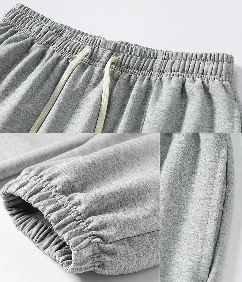 Sport Jogging Trousers Fleece Sweatpants Men Big Tall Extra Long Length Winter Cotton Stretch Elastic Waist