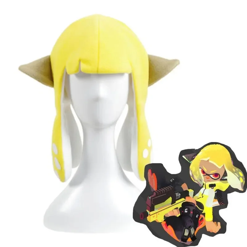 Game Splatoons 2 Inkling Squid Cosplay Hat Winter Balaclava Carniva Halloween Party Cap for Adult Kids