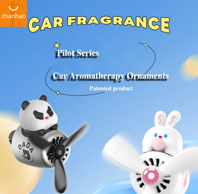 72km Bär Pilot Auto Lufter frischer Innen zubehör Luft auslass Ornament  Propeller Rotations parfüm Diffusor Aroma zubehör - AliExpress