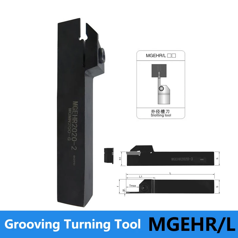 

LIHAOPING MGEHR1010 MGEHR1212 MGEHR1616 MGEHR2020 MGEHR2525 External Grooving Tool Holder CNC Slotting Turning Tool MGEHR MGEHL
