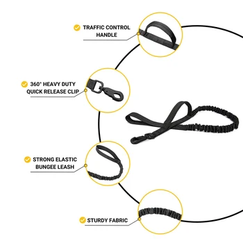 Reflective Dog Harness with 4 Metal Buckles Military Pet Training Vest Harnesses Leash Patches Tactical Large Dogs Accessories 5