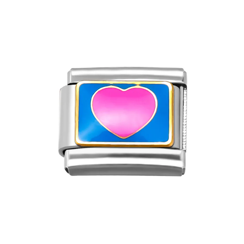 10Pcs 9mm Hapiship Stainless Steel Splicing Bracelet Accessories Moon Star  Connector for DIY Men Women Jewelry Make Supplies