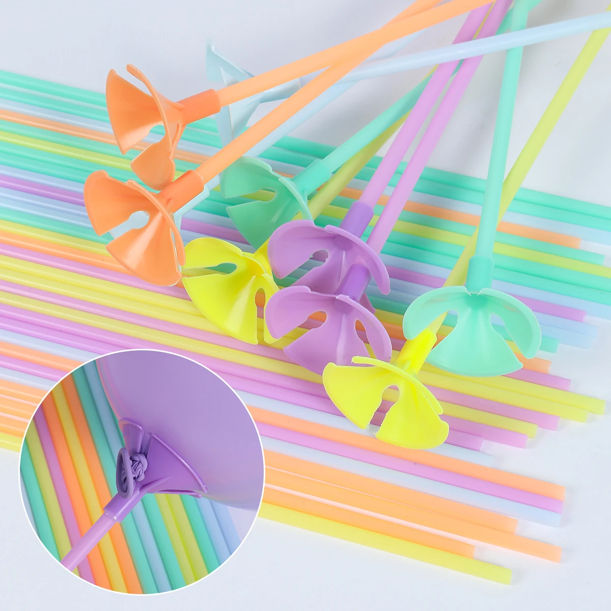 

PVC Balloons Holder Sticks with Clip Latex Balloon Stick Birthday Wedding Party Supplies Kids Party Decor Baby Shower Supplies