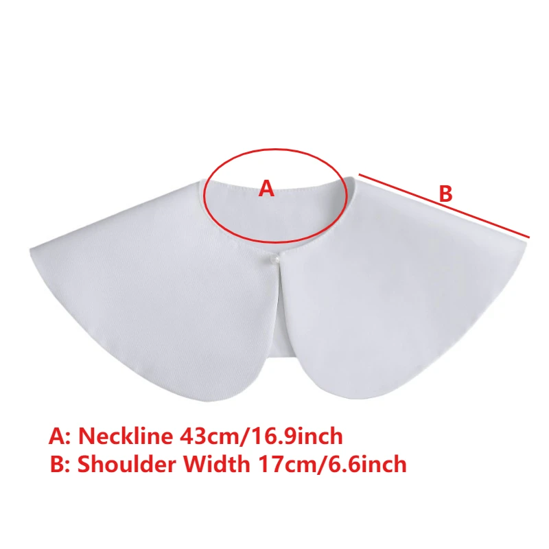 Elegant White Faux Collar Scarf Shawl Accessory