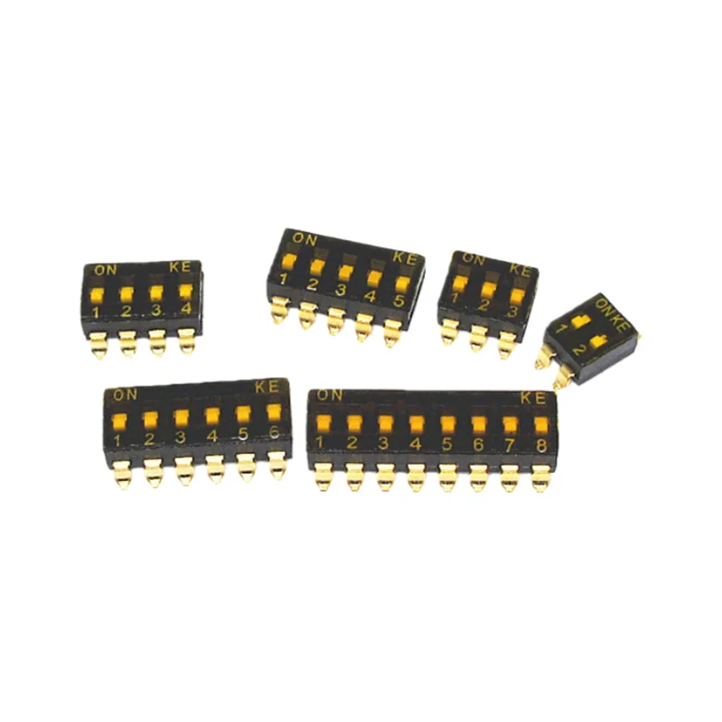 SMD geflochtener KE-Dip-Schalter 1,27MM 2,54MM 1P/2P/3P/4P/5P/6P/8P/10P Positionen