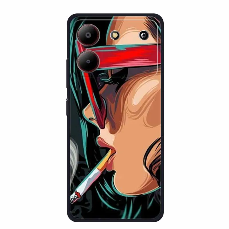 Sleek Black Silicone Soft Back Cover Case