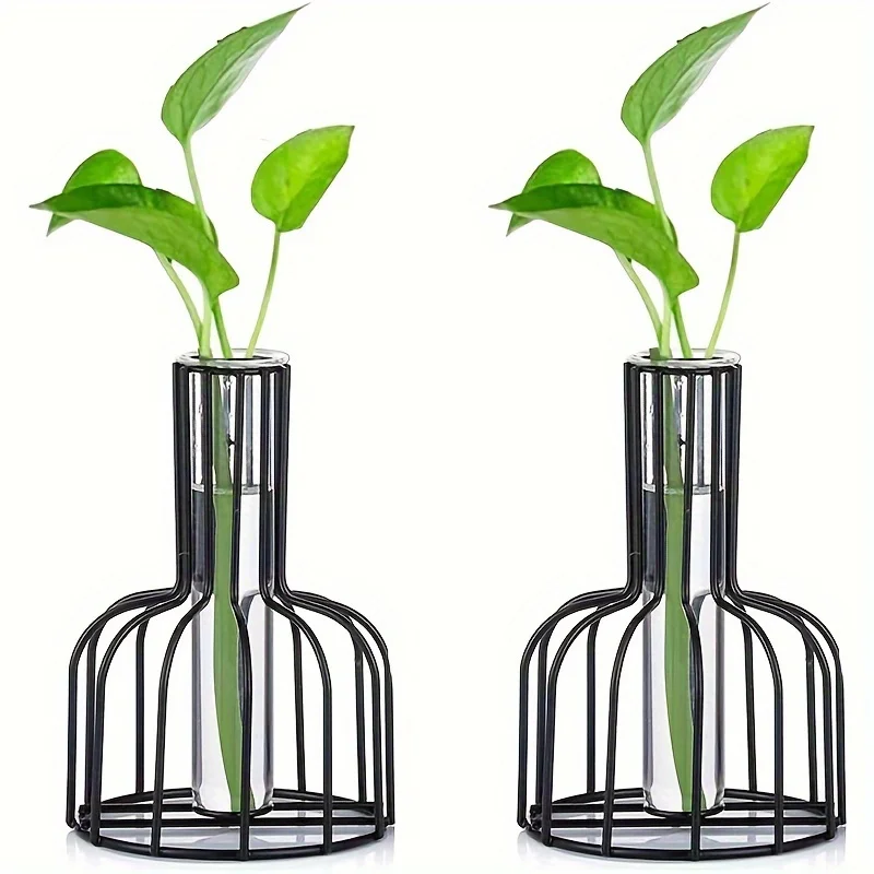 1/20pcs Transparent Acrylic Tube Hydroponic Flower Pots Vases Hydroponic Tubes