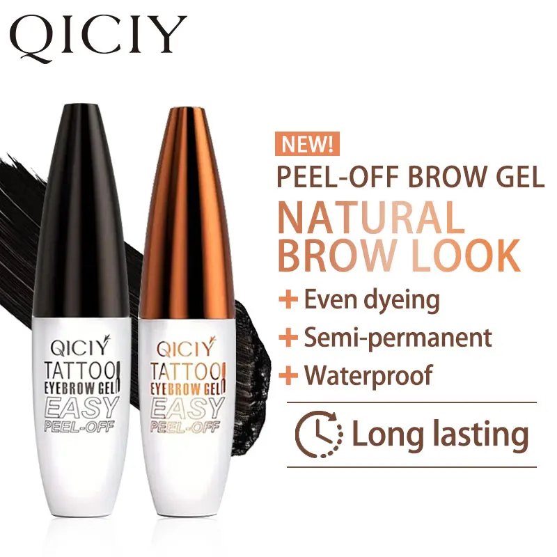 Waterproof Peel-off Eyebrow Enhancers Makeup Black Brown Eyebrow Gel Tint Lasting Brow Dye Gel Easy To Wear Natural Brow Tattoo 5