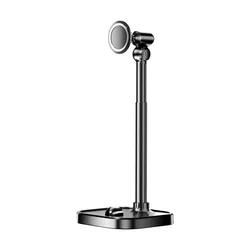 Rotatable Metal Phone Stand with Heavyweight Base (Black - Pro)