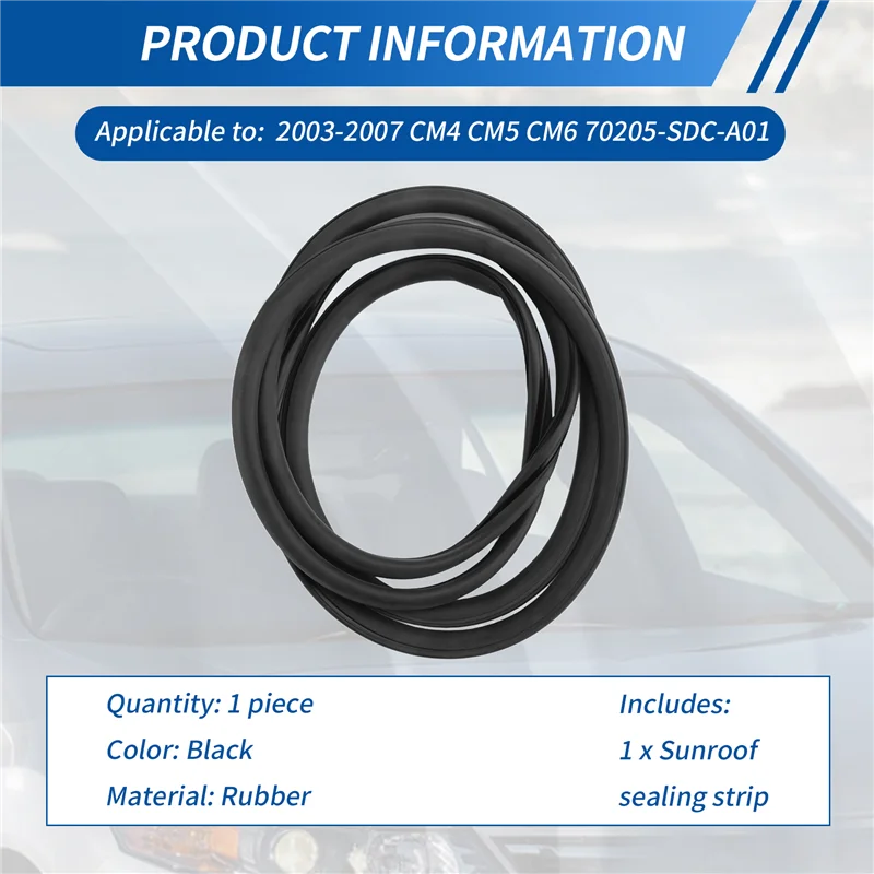 Honda Accord 2003-2007 70205-SDC-A01 용 자동차 선 루프 창 고무 씰