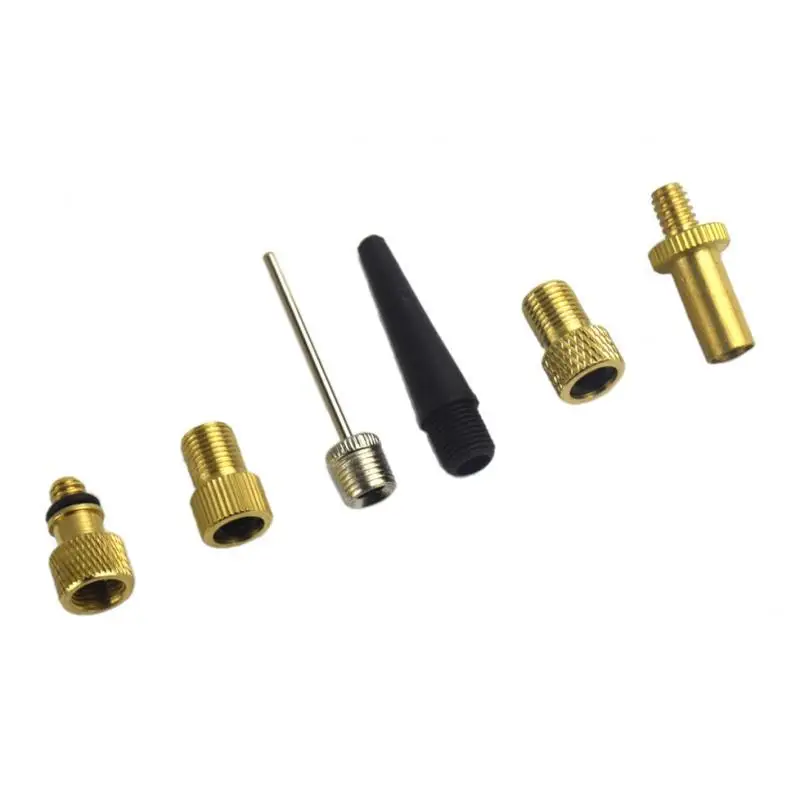 

6pcs Bike Adaptor Set Pump Nozzle Adapter Accessories Football