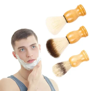Pennello da montare in schiuma per capelli pennello da barba da uomo per la casa spazzola per capelli criniera e barba da uomo strumenti di bellezza 1