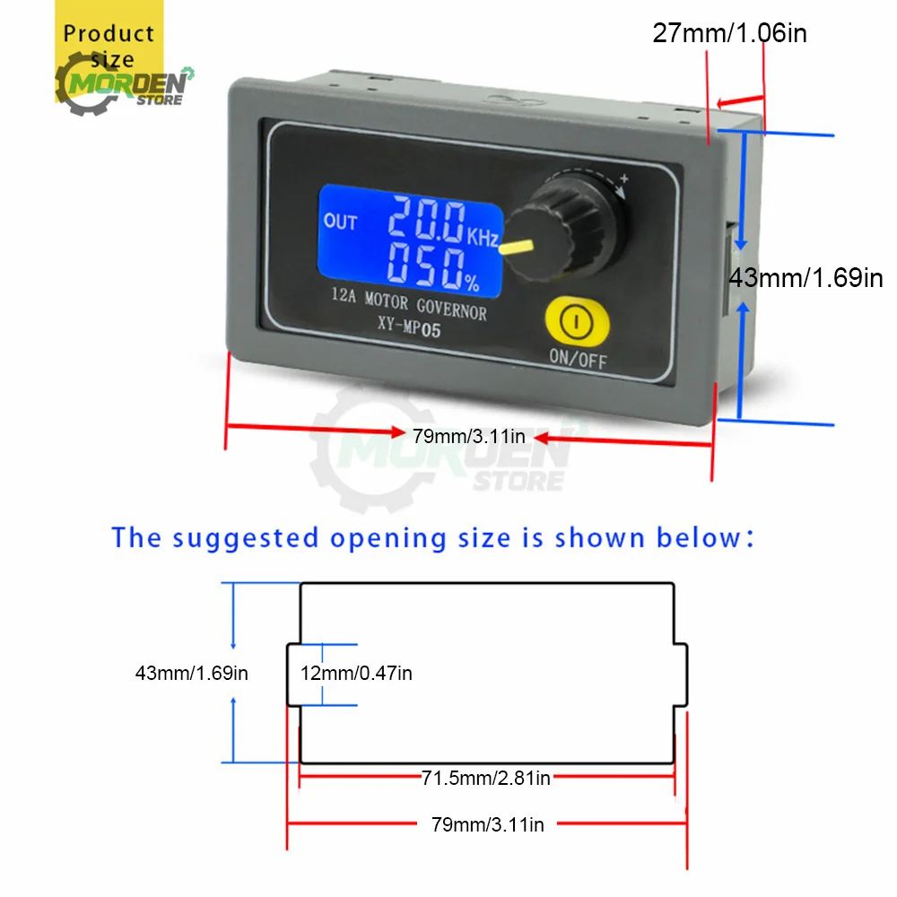 DC6-30V 12V 24V Motor Speed Controller Regulator 5A 150W Adjustable LED Dimmer Frequency Ratio XY-MP05 WiFi Remote Controller