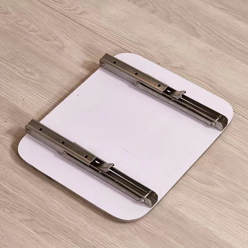 Wall Mounted Wood Folding Chair Door Shoe Folding Stool Household Hidden Footstool Casual Porch Shoe Changing Stool Furniture