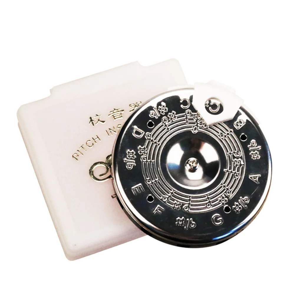 1 Piece Pitch Pie Silver Metal, Plastic Alice A003A Pitch Pipe Tuner A Precise 13 Note Chromatic C-C Scale Note Selector
