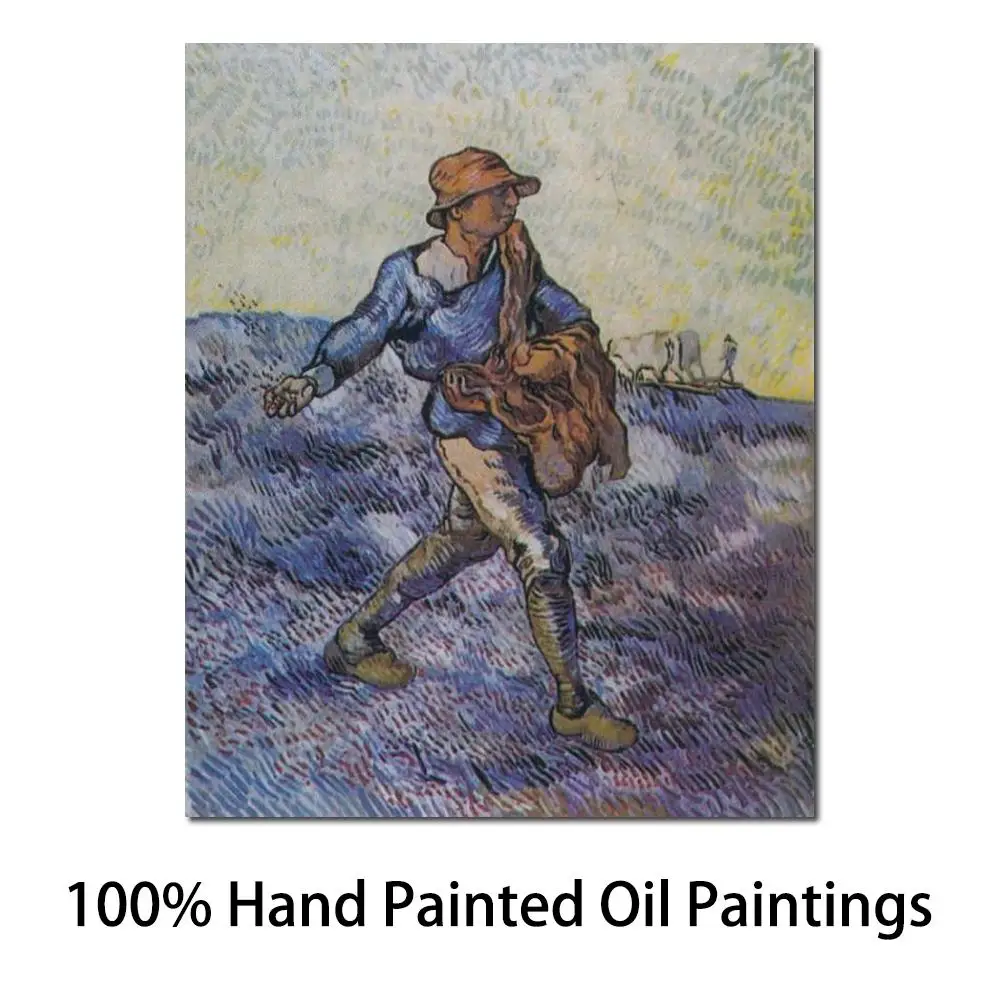 

Canvas Wall Art Vincent Van Gogh Painting Sower After Millet Modern Artwork Oil Reproduction Handmade High Quality