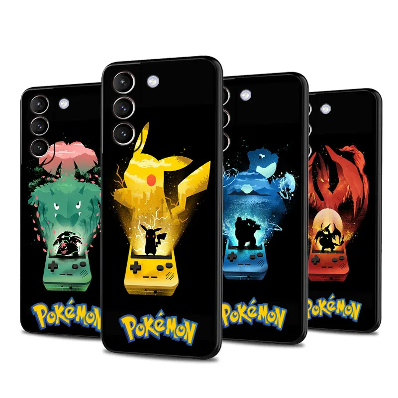 

Case For Samsung Galaxy S23 Ultra S22 Plus S20 FE S21 S10 S10e Soft Silicone Phone Cover Luxury Funda Pika Pokemon Pikachu Capa