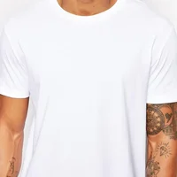 T-shirt long blanc en coton pour homme, style hip-hop, collection 2026 – Coupe extra longue pour homme 3