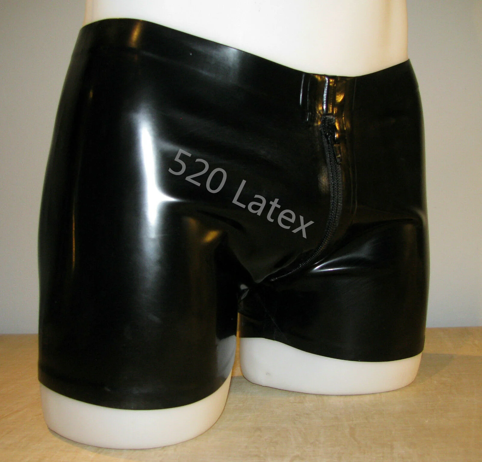Sexy Latex Underwear Boxer Shorts Briefs With Anus&Vaginal Condom