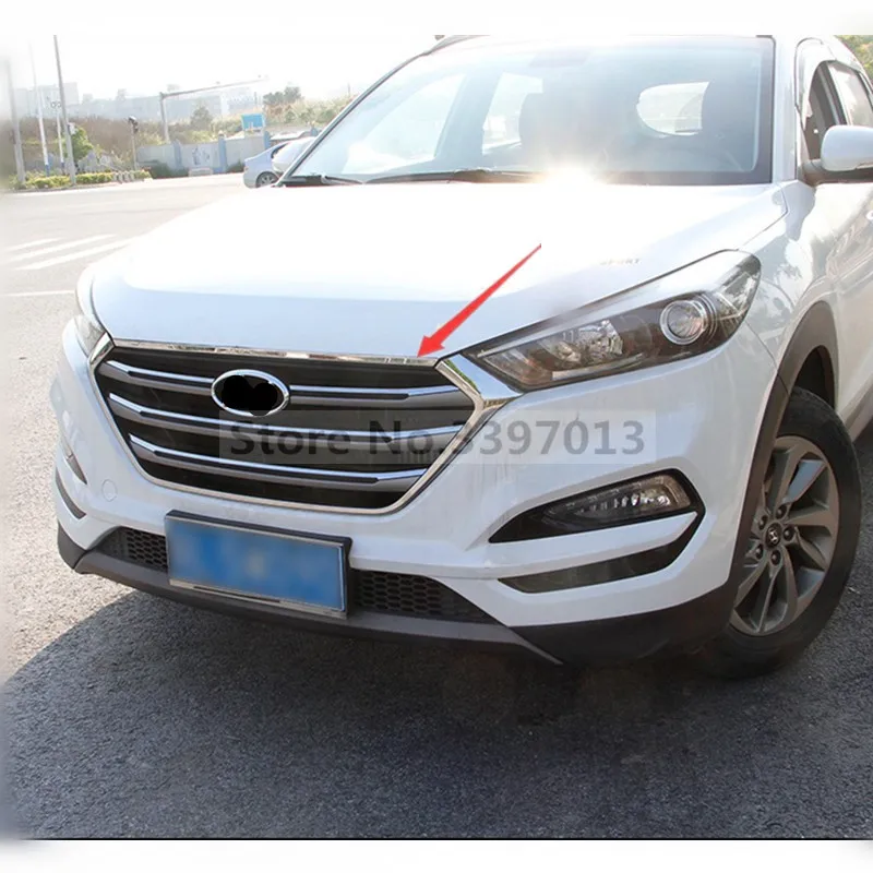 For 2015 2016 2017 Hyundai Tucson stainless steel Front Hood Bonnet ...