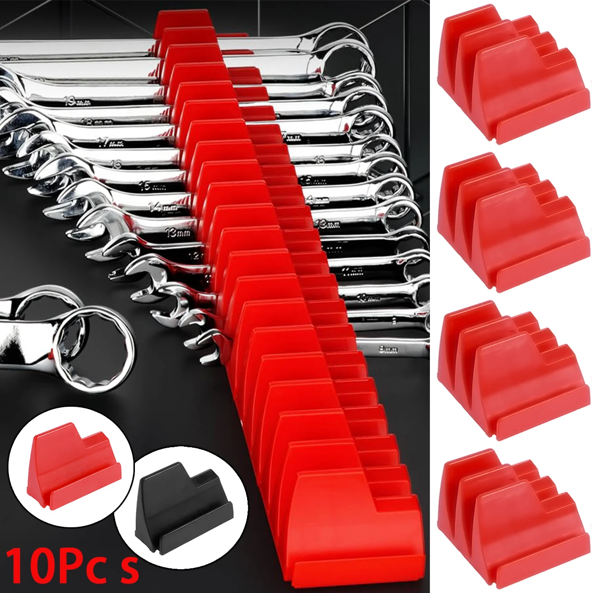 Magnetic Wrench Organizer Wrench Holder Tool Organizer Wrench Storage Organizer Holder Holds Up to 24 Wrenches for Toolbox Magnetic Wrench Holder Portable Tool Storage Shelf