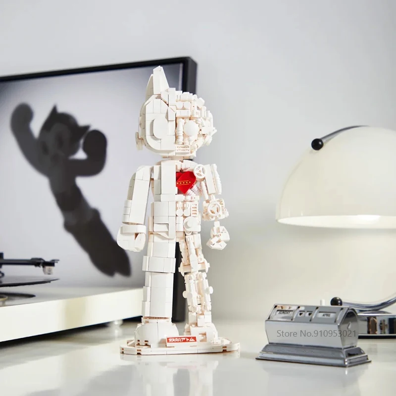 32Cm Action Figure Astro Boy Building Blocks Mattoni Giocattolo Fai Da Te Bambole Mobili Robot Modelli Da Collezione Giocattoli Compleanno Ragazzi Rag