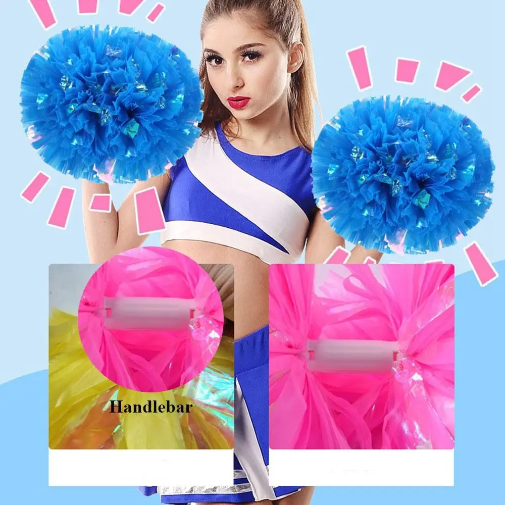 9 Colors Game Pompoms High Quality 25cm Cheerleading Cheering Vocal Concert Decorator Sports Cheerleading