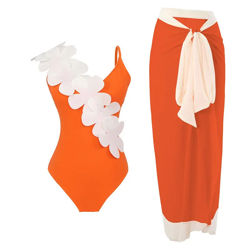 

2023 New Holiday Retro One Piece Swimsuit Womem Ruffle Swimwear Female Beach Dress Brazilian Sling Bathing Suit Summer
