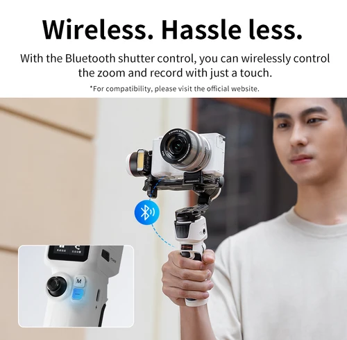 ZHIYUN M3S 크레인 M3 S 3 축 핸드헬드 카메라 짐벌 안정기, 미러리스 카메라 휴대폰용 블루투스 셔터 제어 2