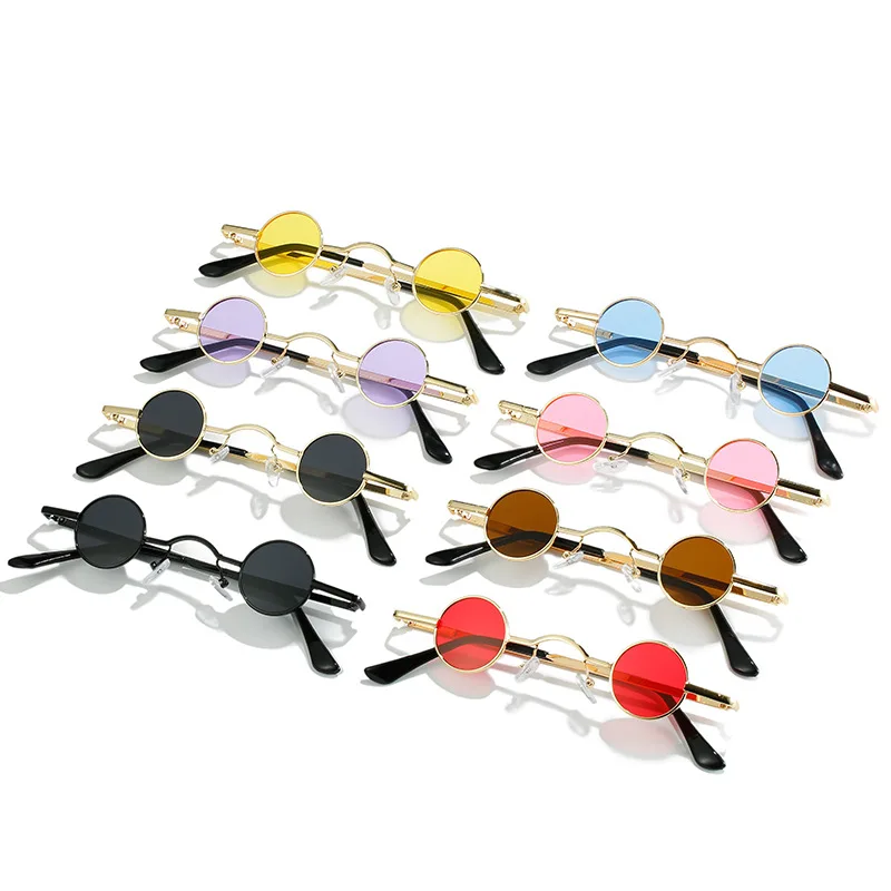 

Small Frame Round Retro Sunglasses For Men And Women Style Mini Small Round Frame Prince Mirror Glasses Hip Hop Sunglasses Trend