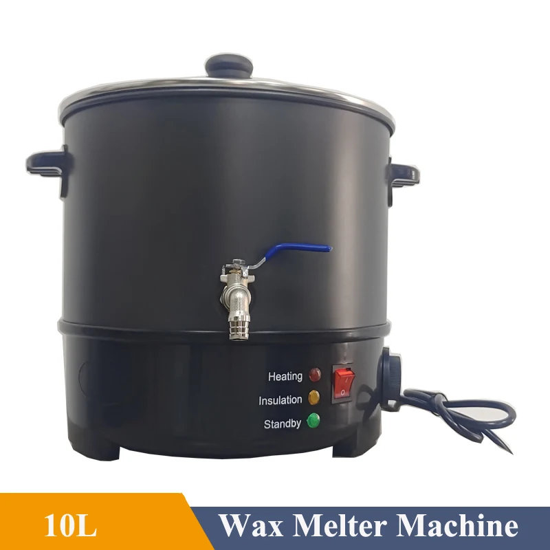 Commercial Wax Melter for Candle Making 10L Extra Large Electric Wax Melting Pot Kit for Candle Making Business With Wick Holder