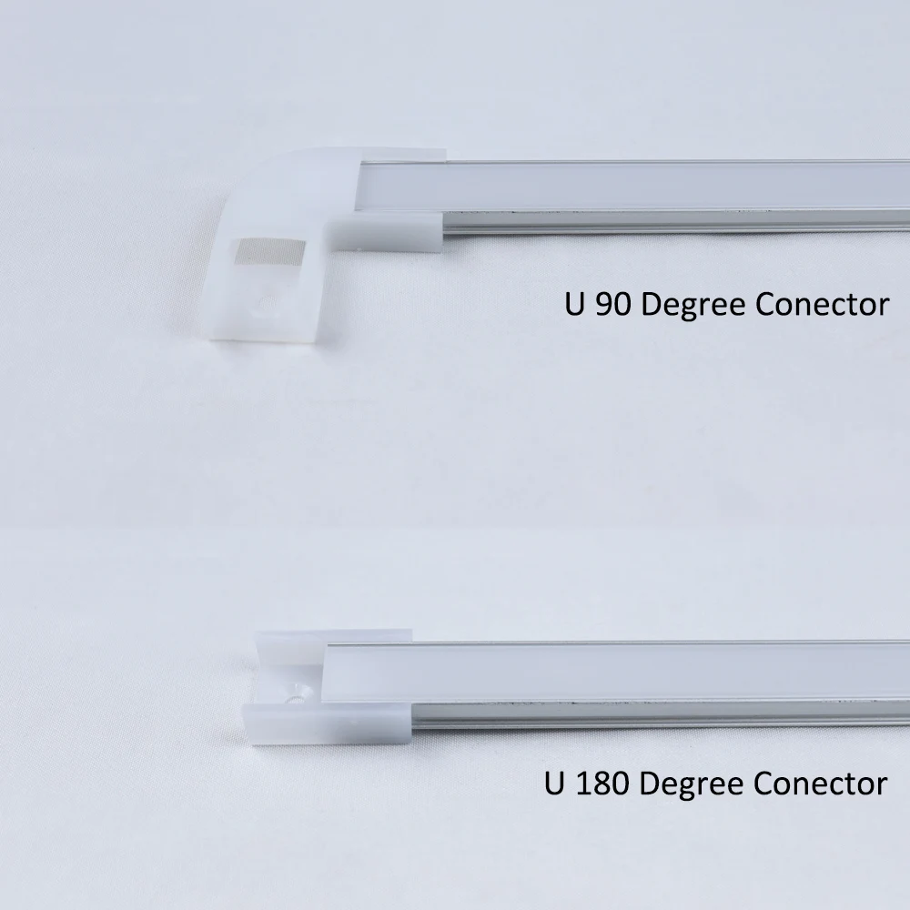 รูปสินค้า โปรไฟล์อะลูมิเนียม LED สำหรับแถบไฟ 5050/2835 พร้อมฝาครอบ 0.5 ม.