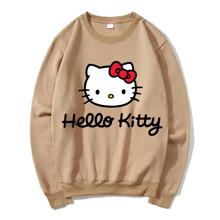 thumbnail image 1 of Sudadera con capucha de Hello Kitty para hombre y mujer, jersey de cuello redondo con dibujos animados de Anime, ropa de moda para parejas, Tops de primavera y otoño, novedad de 2024, 1 of 3
