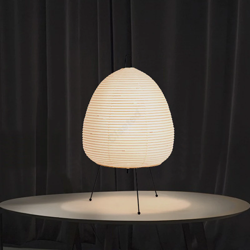 Japanese Design Akari Noguchi Yong Table Lamp Rice Paper Standing Lamp Bedroom Home Decor Study Living Room Bar Light Fixtures 4