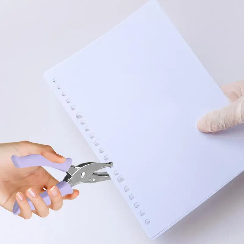 1 Hole Puncher Heavy Duty 1 Hole Punch Tool Paper Puncher Portable Hand Held Scrapbook Tool Ergonomic Soft Grip paper punch hole punching tools