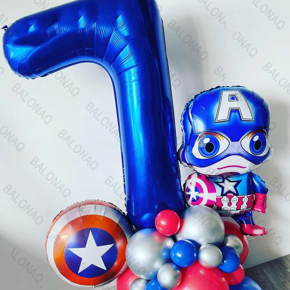 

24Pcs Super Hero Party Balloons Spiderman Captain America Foil Balloon Baby Shower Birthday Party Decorations Kids Gifts
