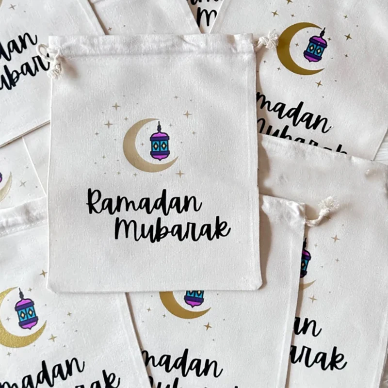 5 Stück Ramadan Mubarak Geschenktüten Eid Muslim Islamische Kareem Heimdekoration Familie Kinder Kind Junge Mädchen Geschenk Geld Eidi Beutel