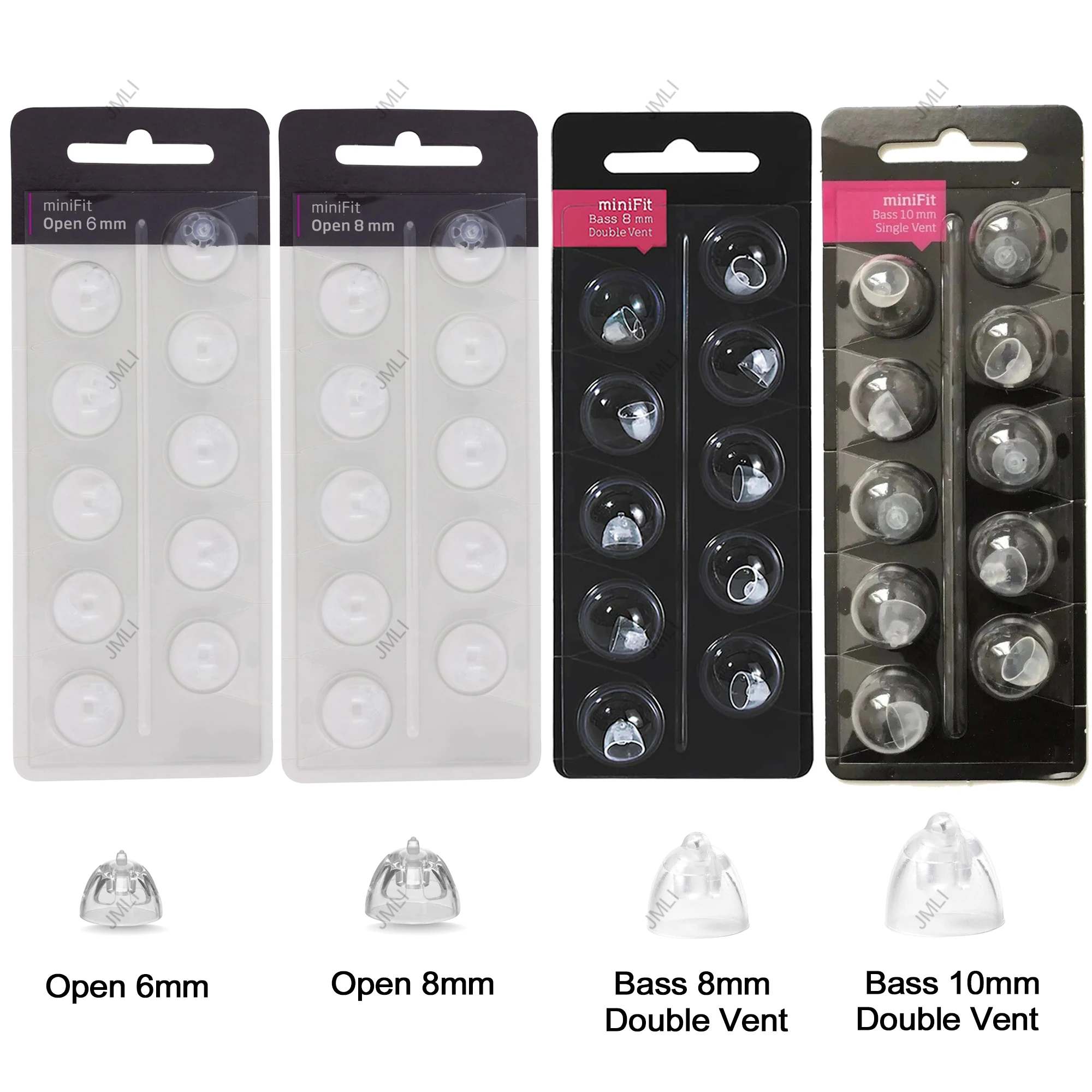 Oticon Yedek itme Cihazı Kubbeleri, Oticon Minifit Tek Vent Bass Dome (8 mm/10 mm), Oticon itme Cihazı Sarf Malzemel