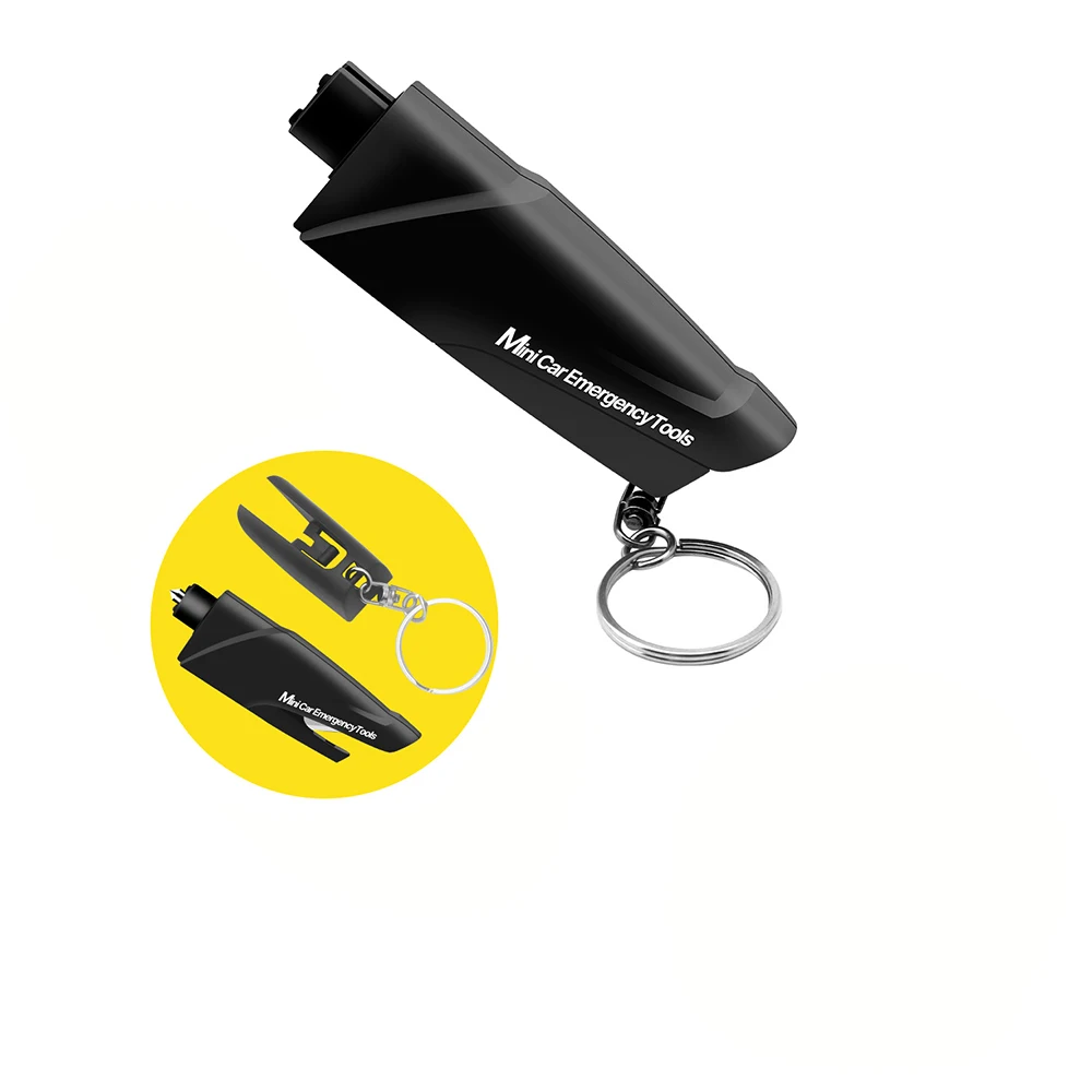 Productos aficionados 3 in 1 Car Life Keychain-Corta Cinturones Rompe Llavero-Cortador de Cinturón de Seguridad raghuinstech.com