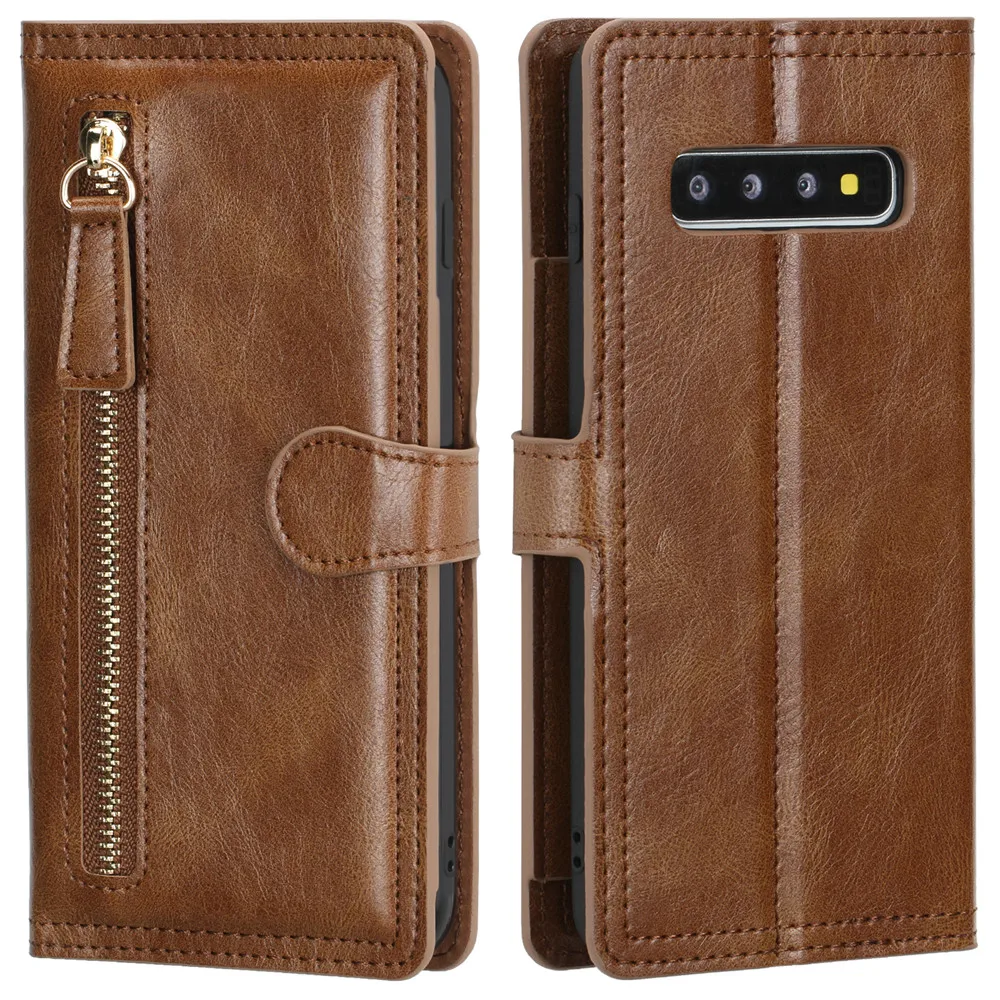Leather Skin Flip Wallet Phone Case Cover for Samsung Galaxy S10 Series