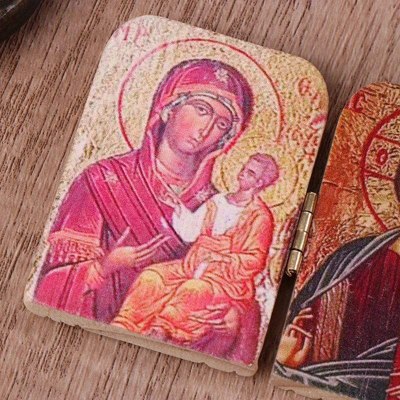 Christ The Teacher And Virgin Of Kazan Catholic Orthodox Icon Diptych for Travel Home Display Religious Gift