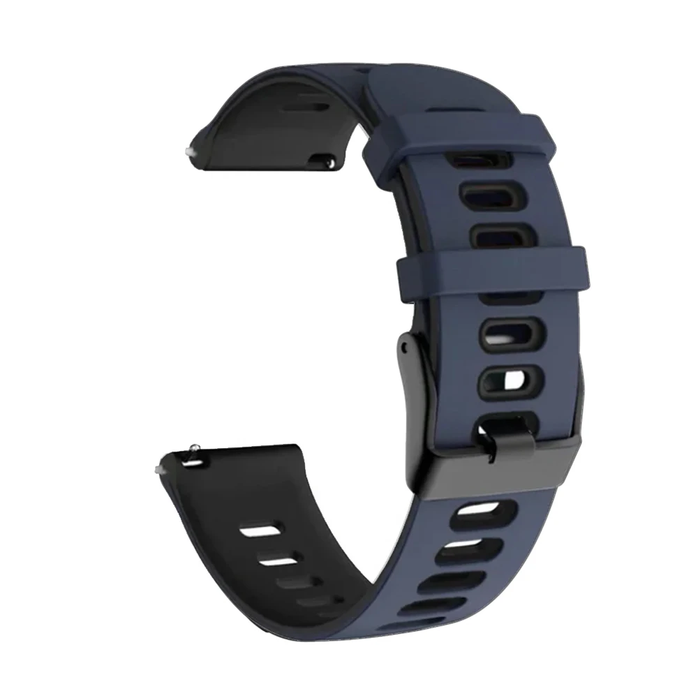 Versatile 22mm Sports Silicone Strap - Soft and Durable Watch Band Replacement Bracelet