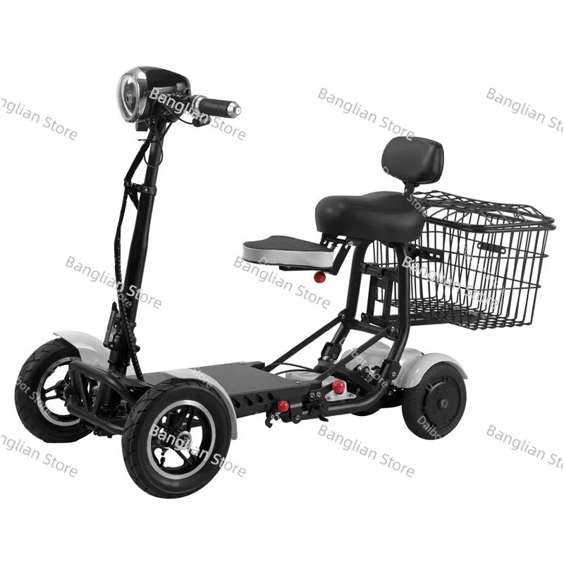 

Folding Mobility Scooter 4 Wheels 250W Dual Motor Protable Foldable Four Wheel Electric Scooter For Old People Seniors Travel