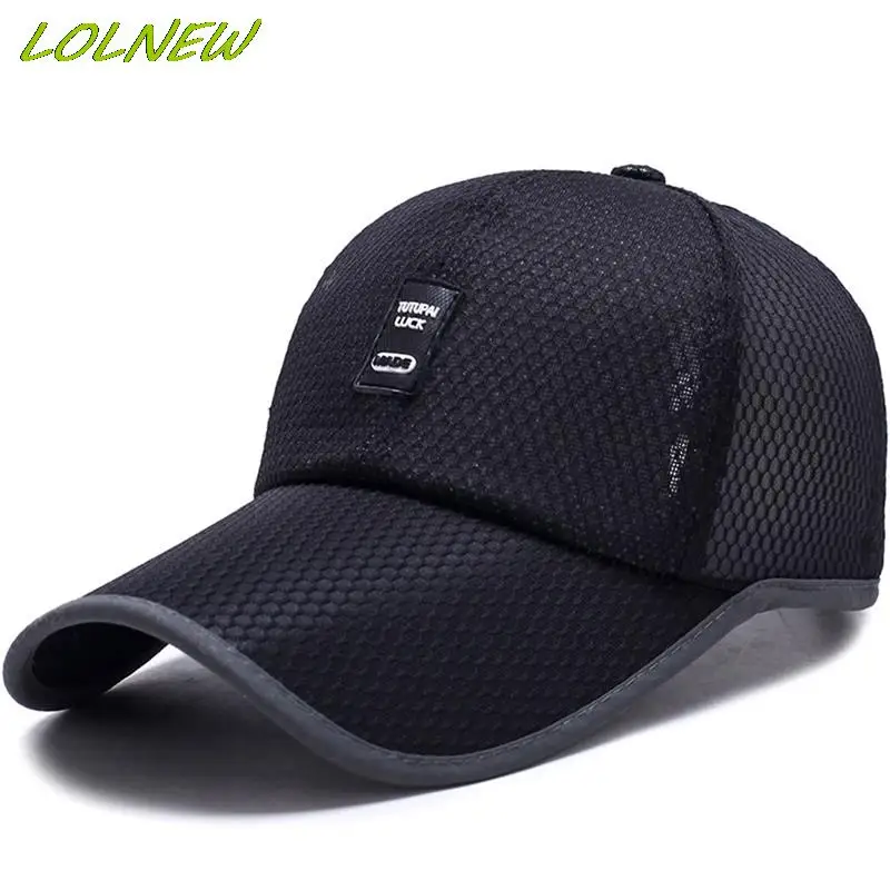 남성용 여름 스포츠 모자, 야외 선바이저, 빠른 건조 태양 야구 네트 캡, 통기성 캡, 본 Gorras 스냅백 트럭 운전사 캡 ...