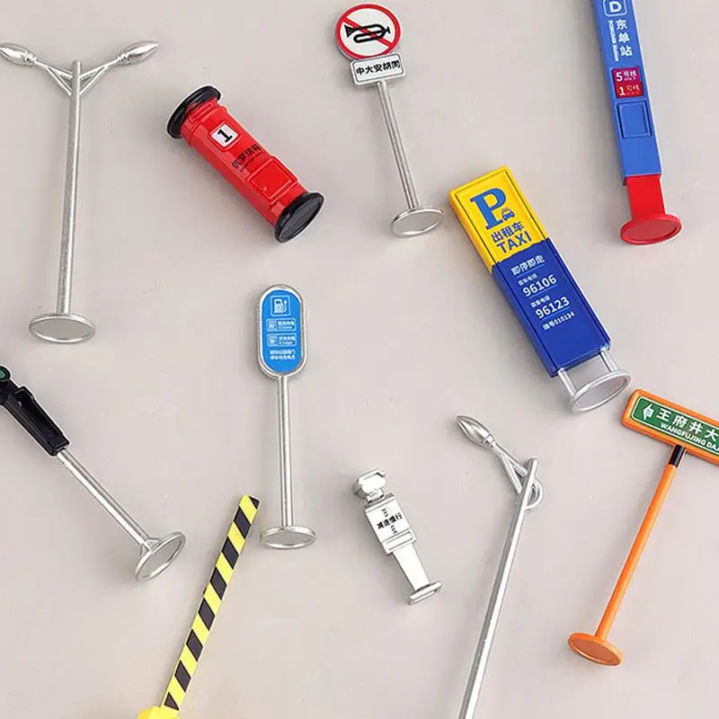 Play Traffic Signs KidsToy Traffic Signs Toy Urban Transportation Model Toys Mini Educational