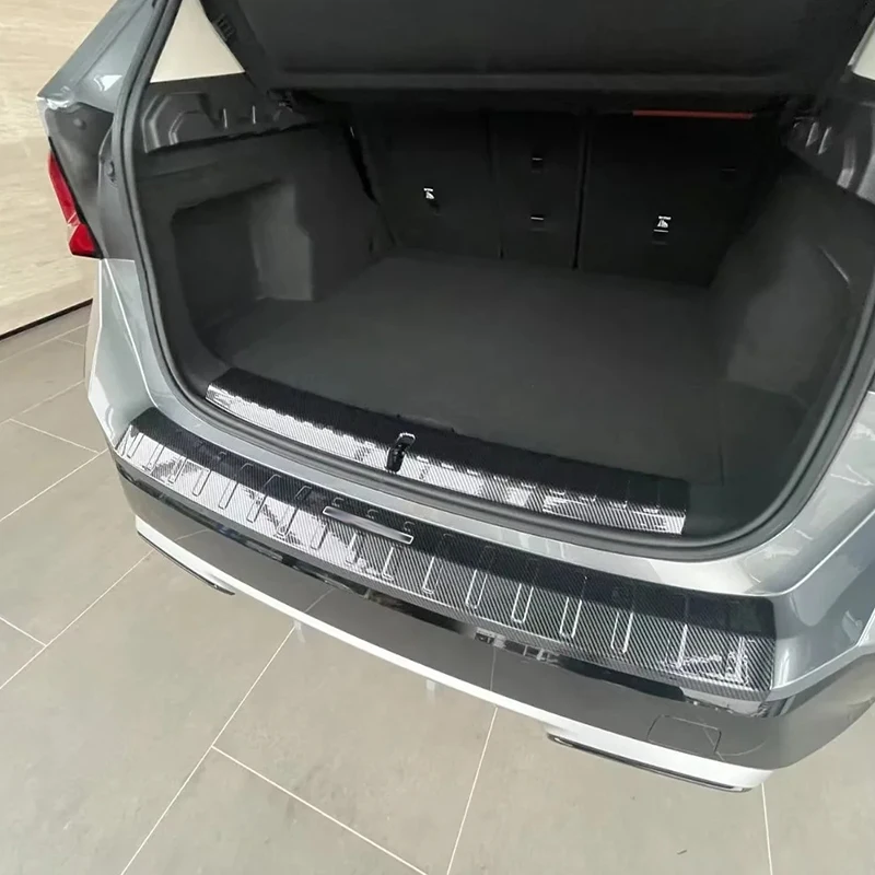 Per Bmw X1 U11 M Sport 2023 2024 Abs Fibra Di Carbonio Interno Esterno Paraurti Posteriore Striscia Di Protezione Copertura Trim Step Protector Auto S