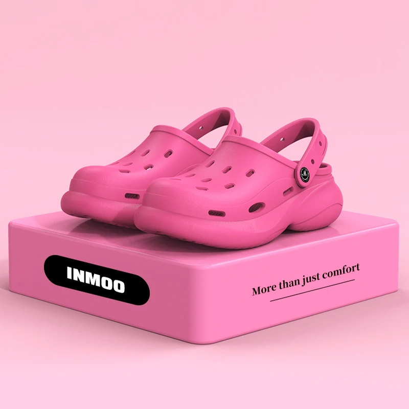 Women Clogs Summer Women Sandals Thick Bottom Home Slides Soft EVA Dry Wedges Platform Garden Shoes Beach Sandals Home Slippers 2