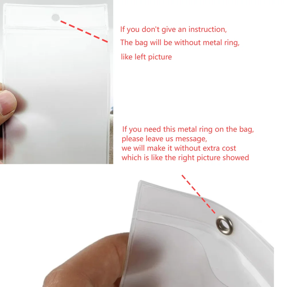100pcs W8 9cm Plastic Display Price Sign Card Tag Promotion Label PVC Hang Sleeve Protective Envelope Cover Bags 2 Pockets
